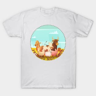 Animals are Friends not Food Vegan Vegetarian Lover T Shirt T-Shirt